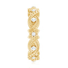 Rosec Jewels-Vintage Inspired Moissanite Beaded Wedding Band