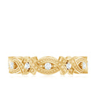 Rosec Jewels-Vintage Inspired Moissanite Beaded Wedding Band