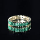 Lab Grown Emerald Baguette Eternity Band AAAA - Rosec Jewels