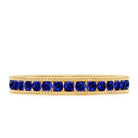 Certified Lab Created Blue Sapphire Full Eternity Ring in Channel Setting AAAA - Rosec Jewels