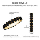 Rosec Jewels-Oval Shaped Black Onyx Wedding Band for Women