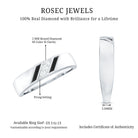 Natural Mens Diamond Wedding Band with Black Enamel Natural - ( HI-SI ) - Rosec Jewels