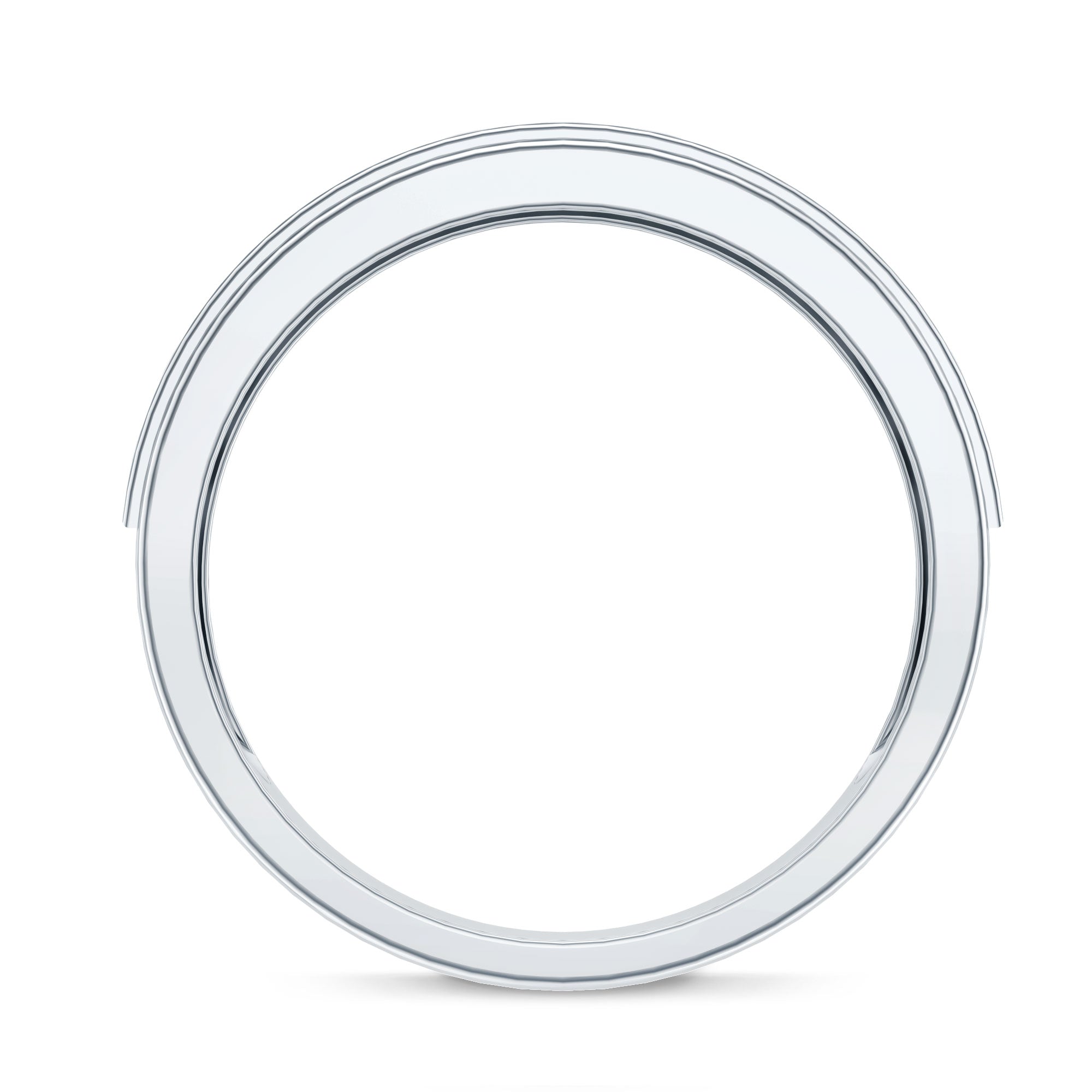 Lab Grown Diamond Half Eternity Mens Wedding Band Lab - ( EF-VS ) - Rosec Jewels