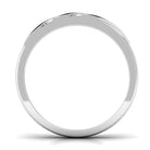 Certified Diamond Enamel Wedding Band Natural - ( HI-SI ) - Rosec Jewels