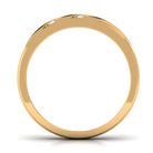 Certified Diamond Enamel Wedding Band Natural - ( HI-SI ) - Rosec Jewels