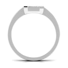 Certified Natural Diamond Mens Engagement Ring with Black Enamel Natural - ( HI-SI ) - Rosec Jewels