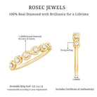 Rosec Jewels-Real Diamond Half Eternity Infinity Ring