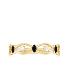 Certified Lab Grown Black Diamond Promise Ring with White Diamond AAAA ( Synthetic ) - Rosec Jewels