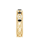 Certified Lab Grown Black and White Diamond Infinity Band Ring AAAA ( Synthetic ) - Rosec Jewels