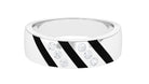 Rosec Jewels-Natural Diamond Mens Wedding Band with Black Enamel