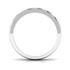 Real Diamond Enamel Band Ring in Flush Setting Natural - ( HI-SI ) - Rosec Jewels