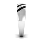 Real Diamond Enamel Band Ring in Flush Setting Natural - ( HI-SI ) - Rosec Jewels