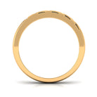 Real Diamond Enamel Band Ring in Flush Setting Natural - ( HI-SI ) - Rosec Jewels