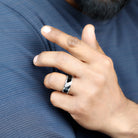 Classic Moissanite Mens Wedding Band Ring D-VS1 - Rosec Jewels