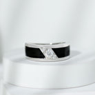 Classic Moissanite Mens Wedding Band Ring D-VS1 - Rosec Jewels