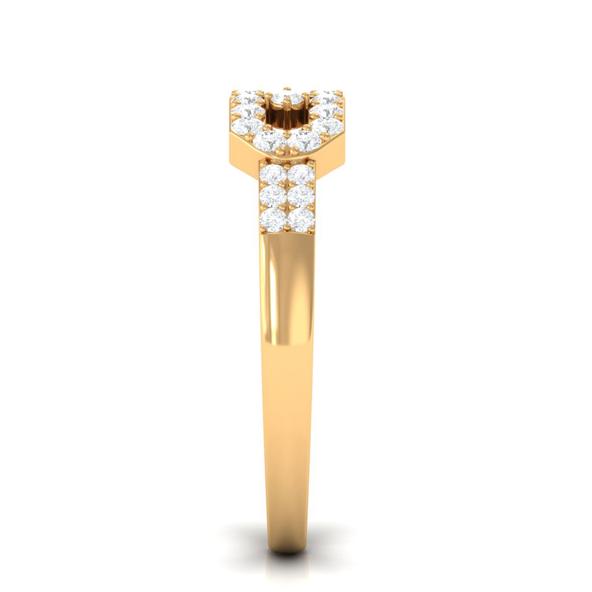 Contemporary Natural Diamond Ring for Women Natural - ( HI-SI ) - Rosec Jewels