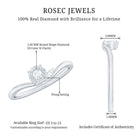 Certified Real Diamond Curved Promise Ring Natural - ( HI-SI ) - Rosec Jewels