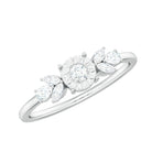 Nature Inspired Diamond Leaf Promise Ring for Women Natural - ( HI-SI ) - Rosec Jewels