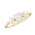 Nature Inspired Diamond Leaf Promise Ring for Women Natural - ( HI-SI ) - Rosec Jewels