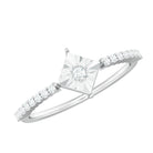 Rosec Jewels-Genuine Diamond Promise Ring in Illusion Setting