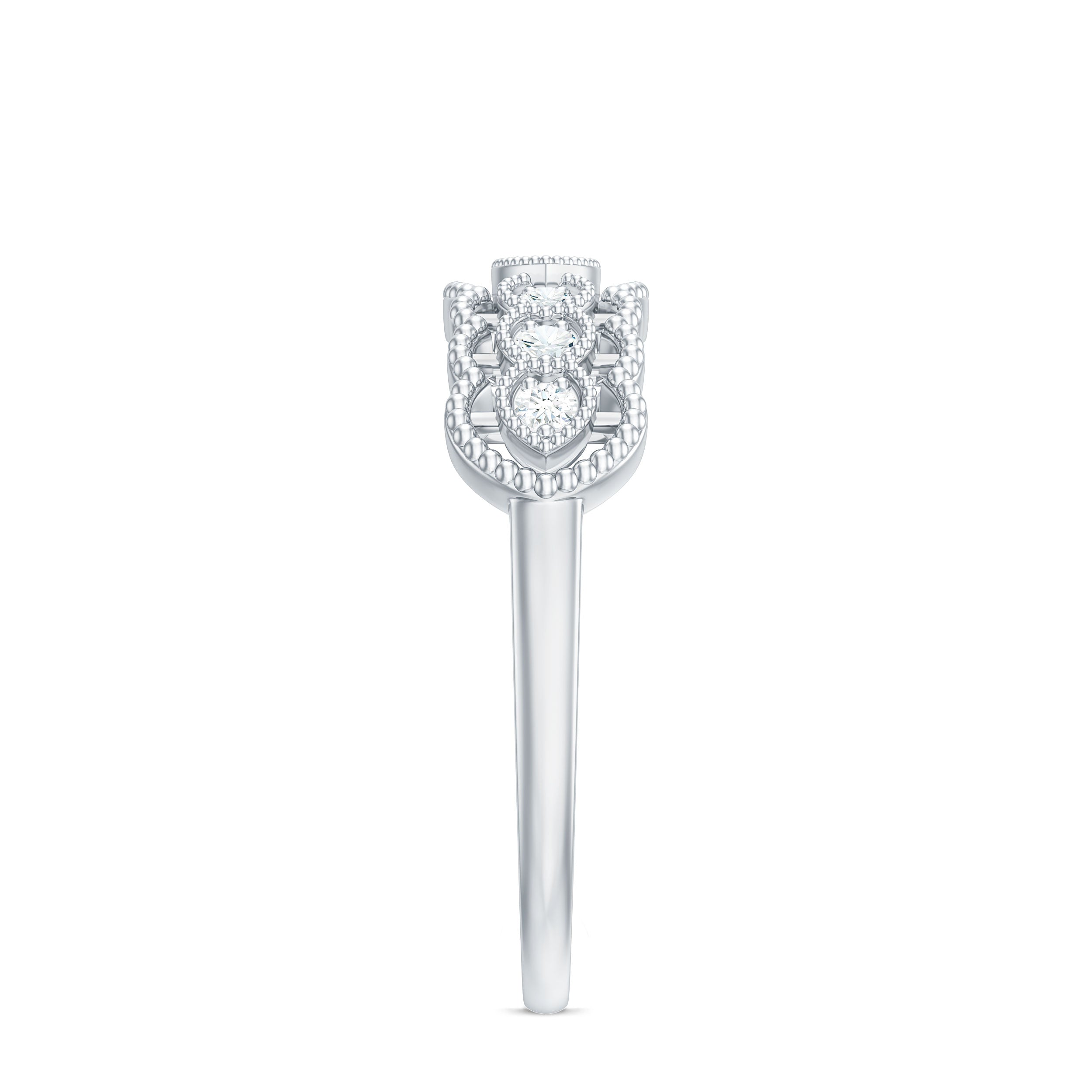 Rosec Jewels-Vintage Inspired Natural Diamond Anniversary Ring