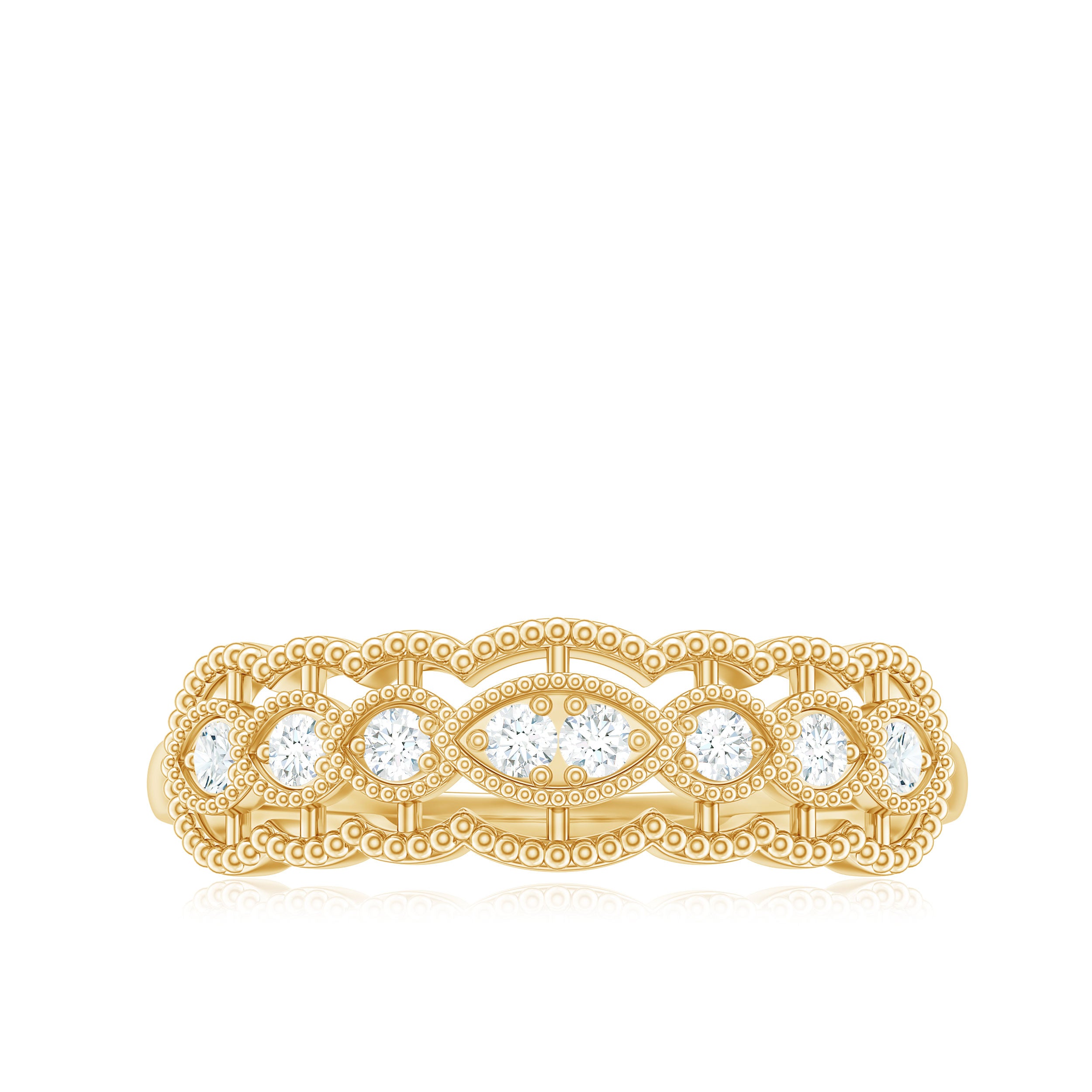 Rosec Jewels-Vintage Inspired Natural Diamond Anniversary Ring