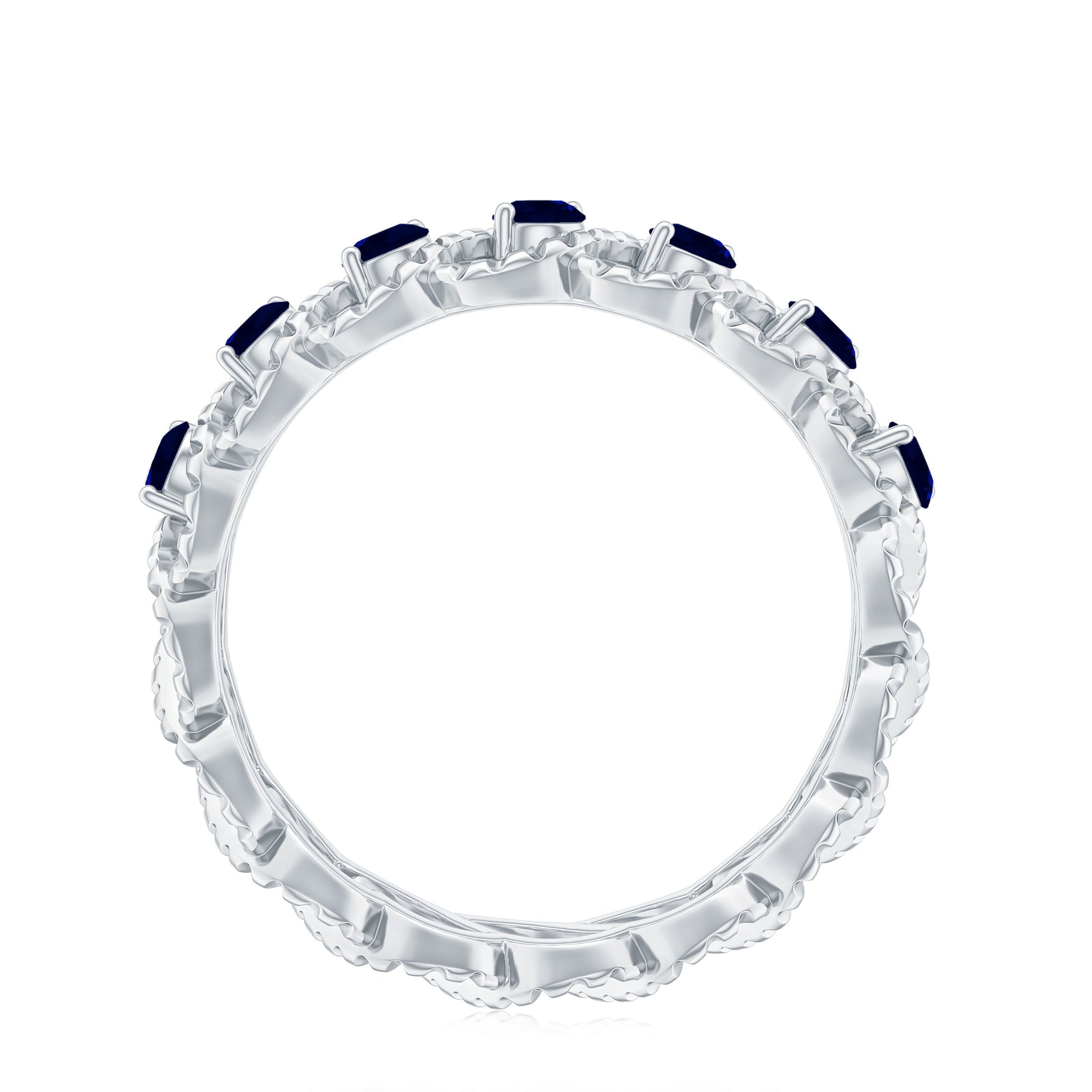 Rosec Jewels-Natural Blue Sapphire Infinity Band For Anniversary