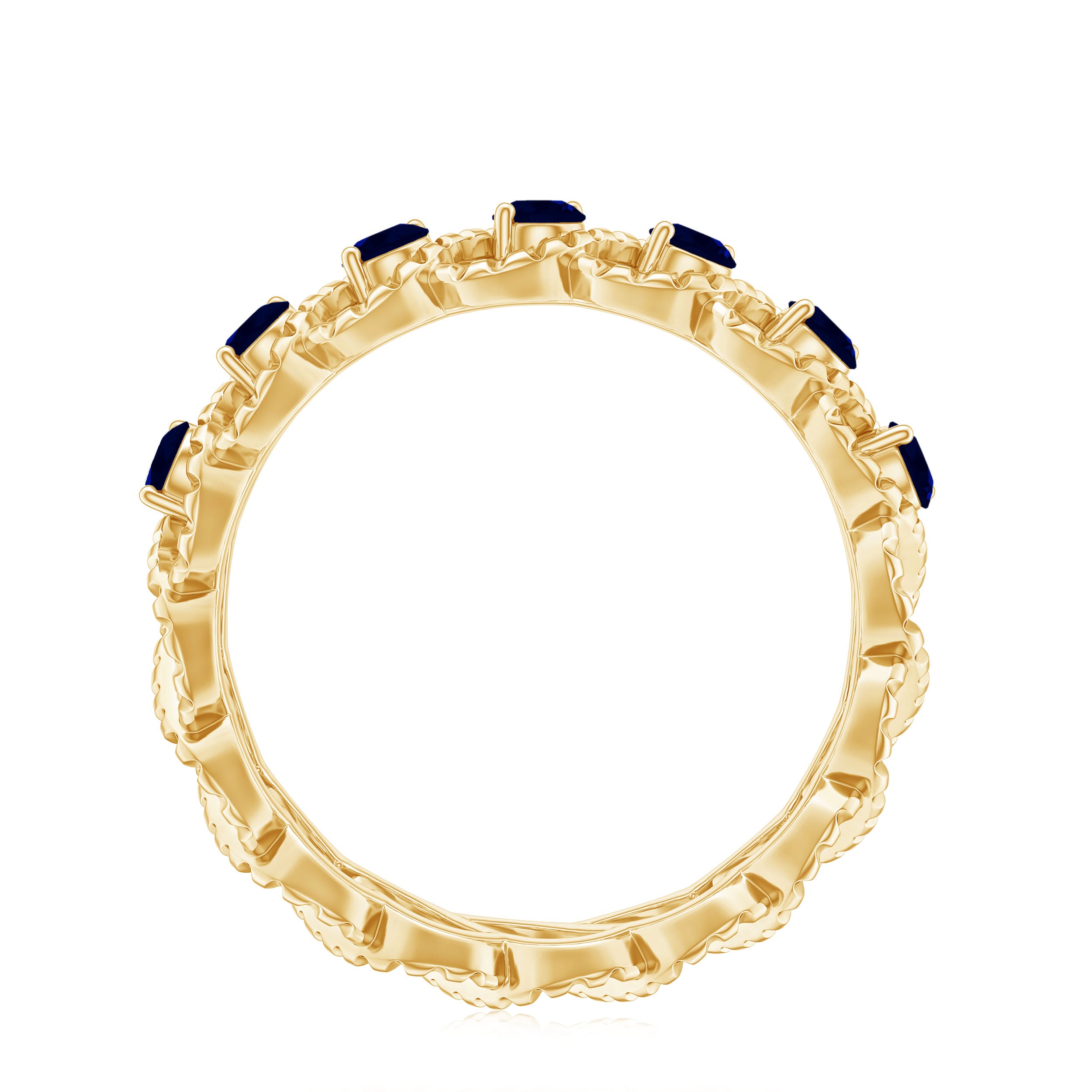 Rosec Jewels-Natural Blue Sapphire Infinity Band For Anniversary