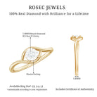 Certified Real Diamond Minimal Promise Ring for Women Natural - ( HI-SI ) - Rosec Jewels