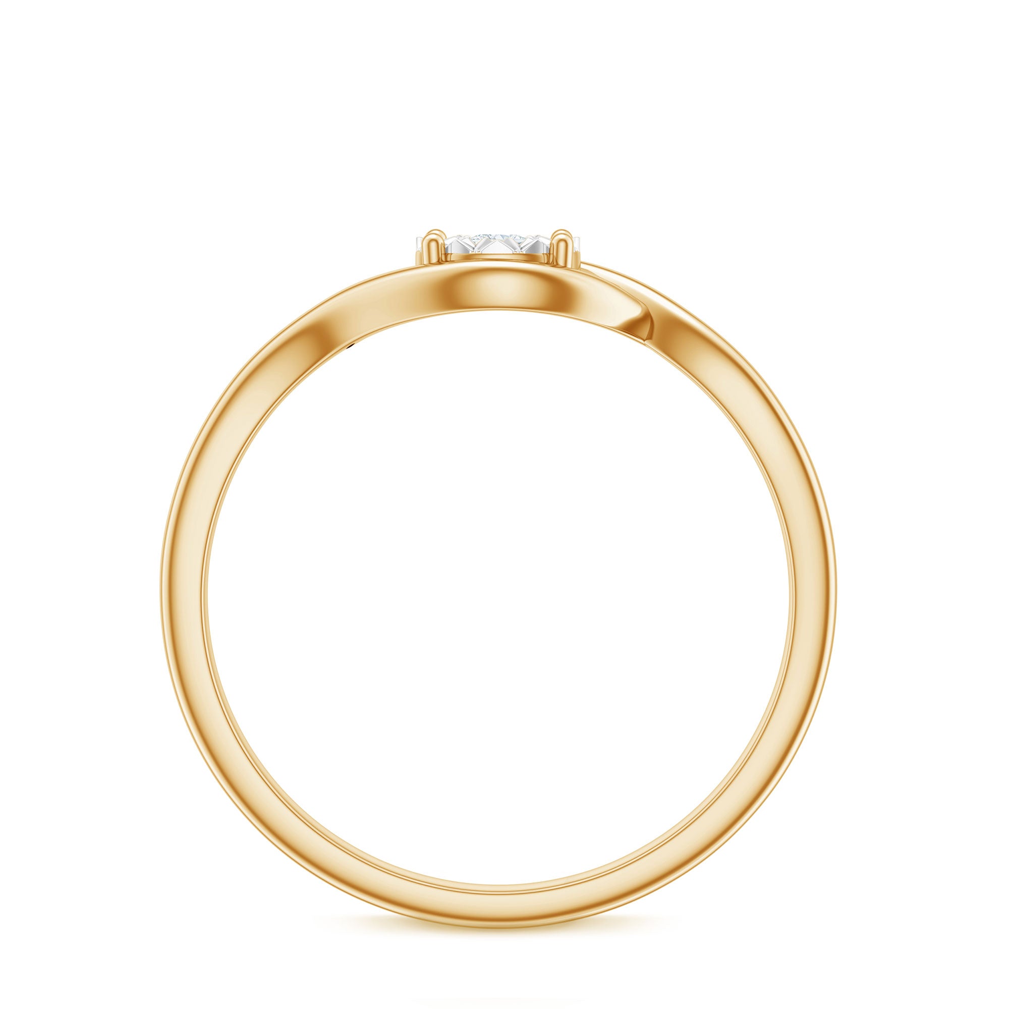 Certified Real Diamond Minimal Promise Ring for Women Natural - ( HI-SI ) - Rosec Jewels