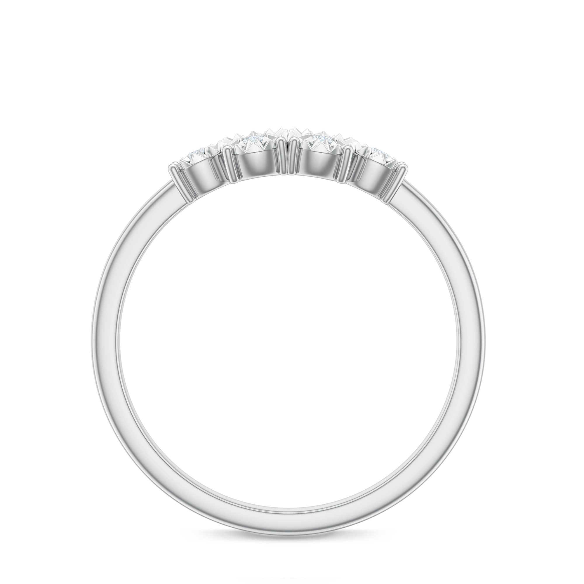 Rosec Jewels-Natural Diamond Cluster Promise Ring for Women