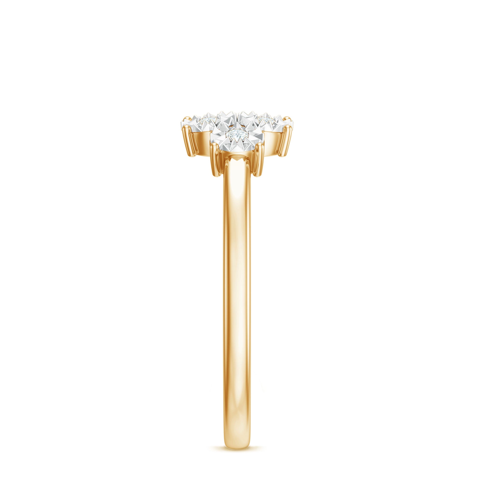 Rosec Jewels-Natural Diamond Cluster Promise Ring for Women