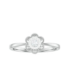Rosec Jewels-Miracle Plate Real Diamond Flower Promise Ring