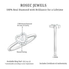 Certified Real Diamond Heart Promise Ring Natural - ( HI-SI ) - Rosec Jewels