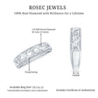 Rosec Jewels-Vintage Looking Diamond Band Ring for Women