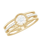Certified Natural Diamond Engagement Ring for Women Natural - ( HI-SI ) - Rosec Jewels