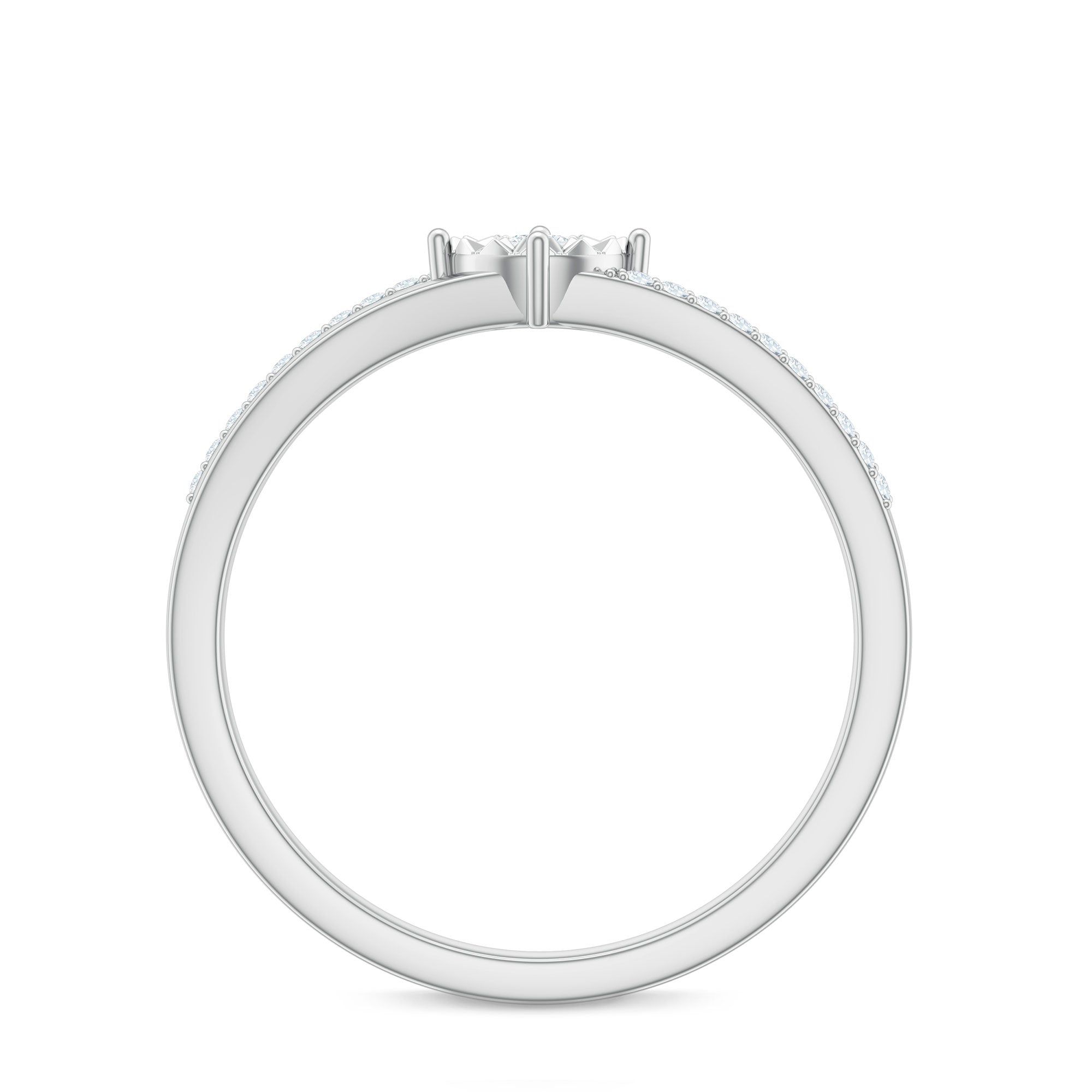 Rosec Jewels-Natural Diamond Engagement Ring with Split Shank
