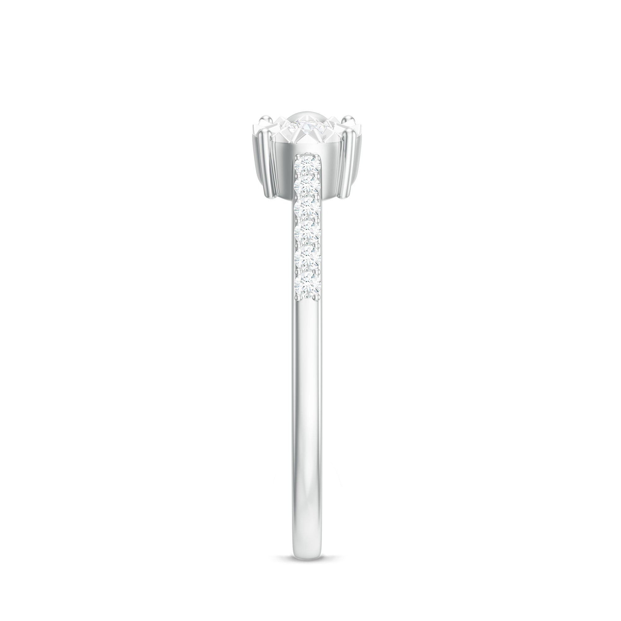 Certified Real Diamond Promise Ring for Valentines Natural - ( HI-SI ) - Rosec Jewels