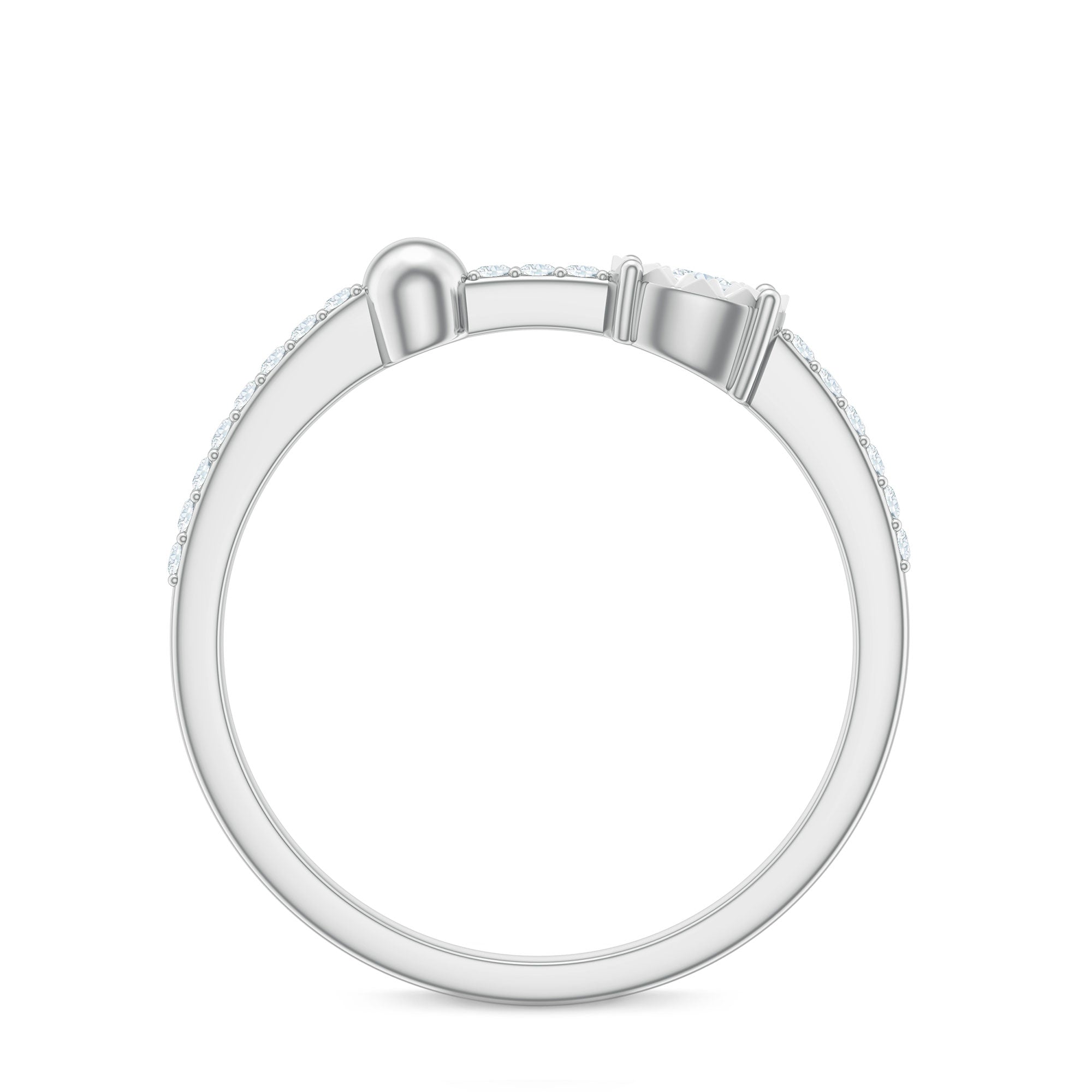 Certified Real Diamond Promise Ring for Valentines Natural - ( HI-SI ) - Rosec Jewels