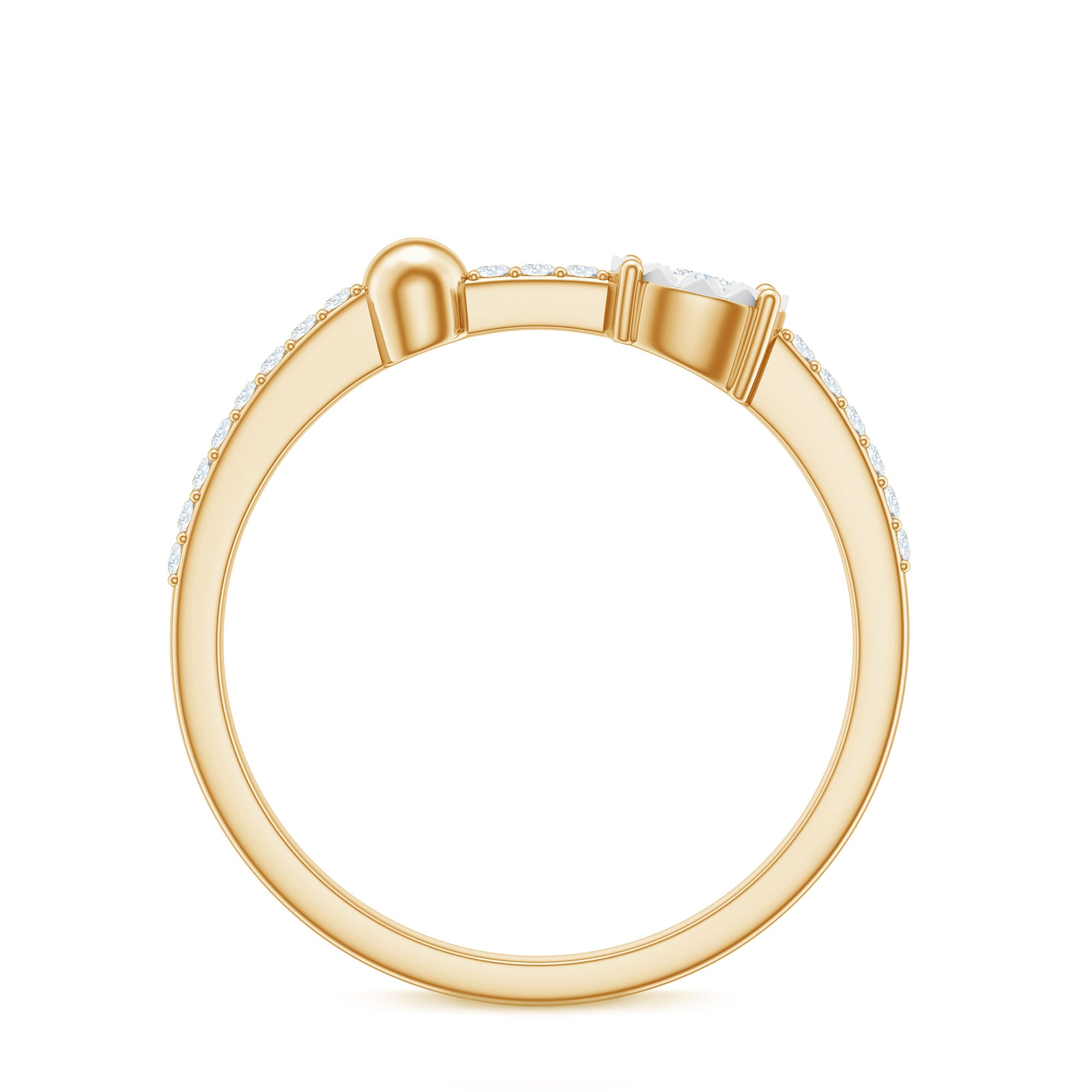 Certified Real Diamond Promise Ring for Valentines Natural - ( HI-SI ) - Rosec Jewels