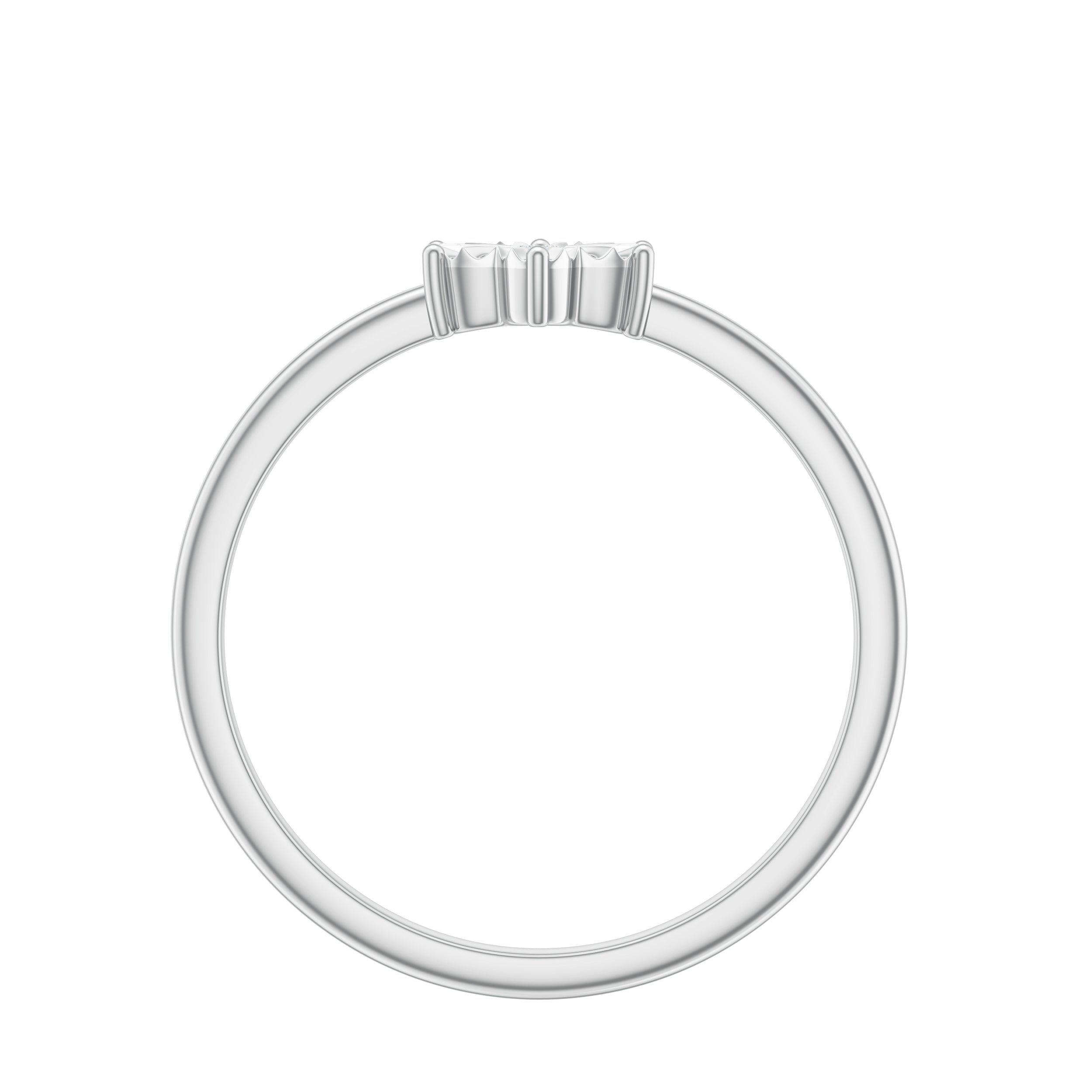 Rosec Jewels-Miracle Plate Diamond Flower Ring with Certificate