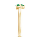 Rosec Jewels-Natural Emerald 3 Stone Promise Ring with Certificate