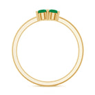 Rosec Jewels-Natural Emerald 3 Stone Promise Ring with Certificate