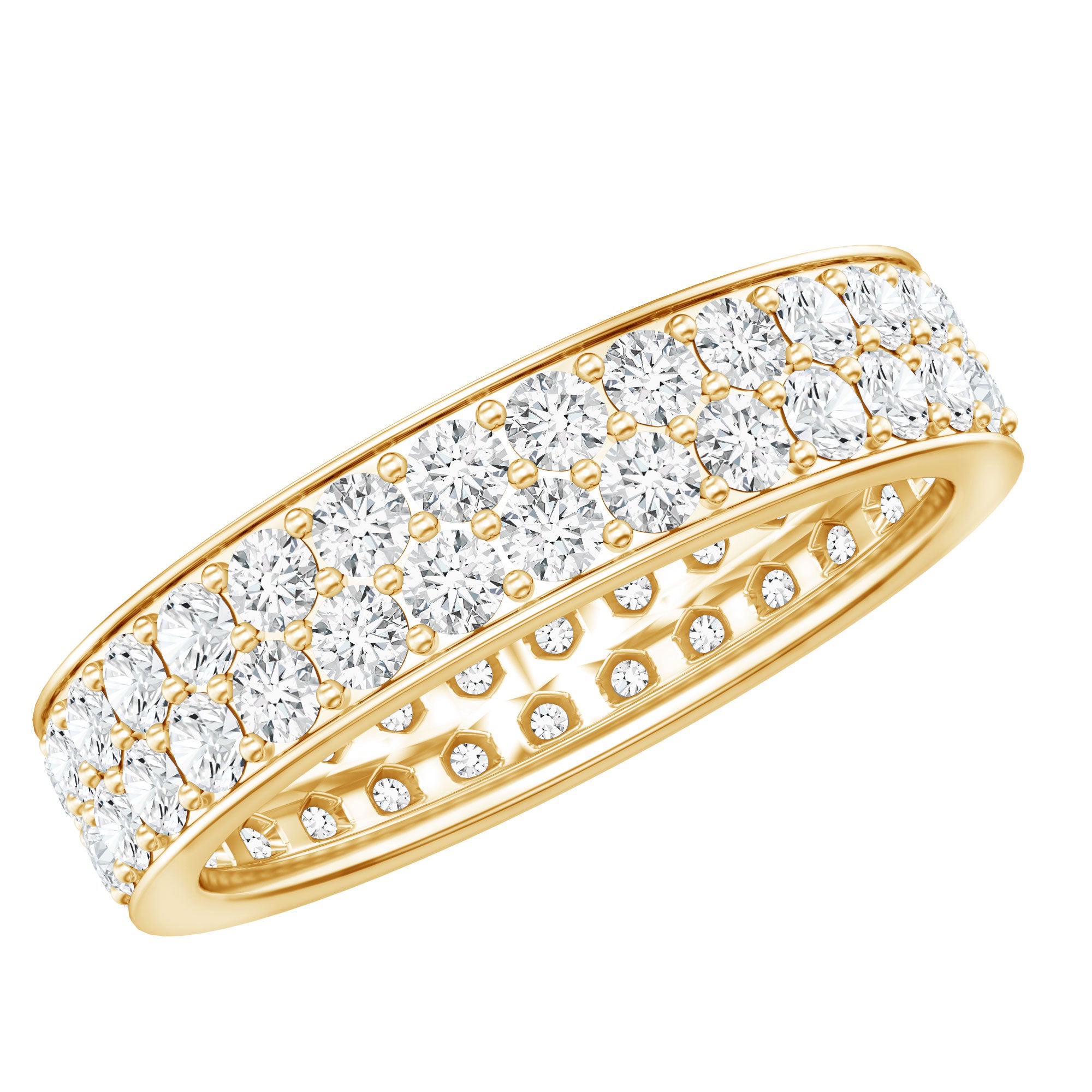 Certified Lab Grown Diamond Wedding Band For Women Lab - ( EF-VS ) - Rosec Jewels
