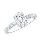 Certified 6X8 MM Lab Grown Diamond Oval Engagement Ring Lab - ( EF-VS ) - Rosec Jewels