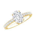 Certified 6X8 MM Lab Grown Diamond Oval Engagement Ring Lab - ( EF-VS ) - Rosec Jewels
