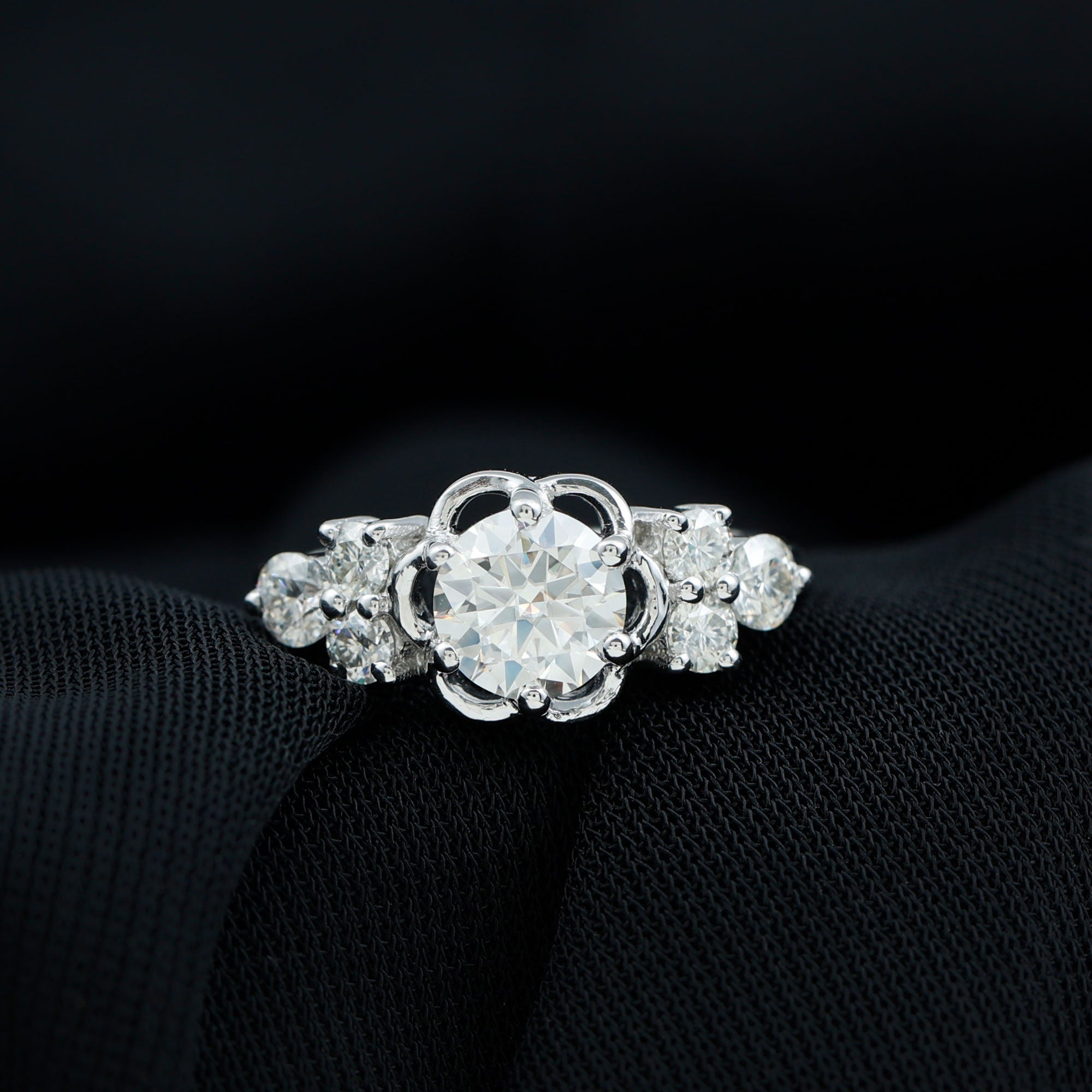 Certified 6 MM Lab Grown Diamond Engagement Ring Lab - ( EF-VS ) - Rosec Jewels