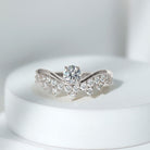 Certified Lab Grown Diamond Designer Engagement Ring Lab - ( EF-VS ) - Rosec Jewels