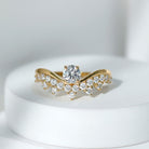 Certified Lab Grown Diamond Designer Engagement Ring Lab - ( EF-VS ) - Rosec Jewels