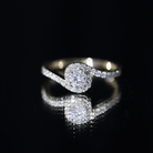 Certified 0.4 Carat Lab Grown Diamond Bypass Engagement Ring Lab - ( EF-VS ) - Rosec Jewels